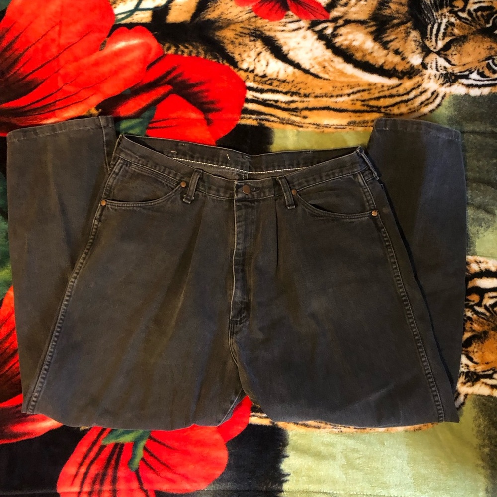 Washed Black Baggy Jeans Thrifted